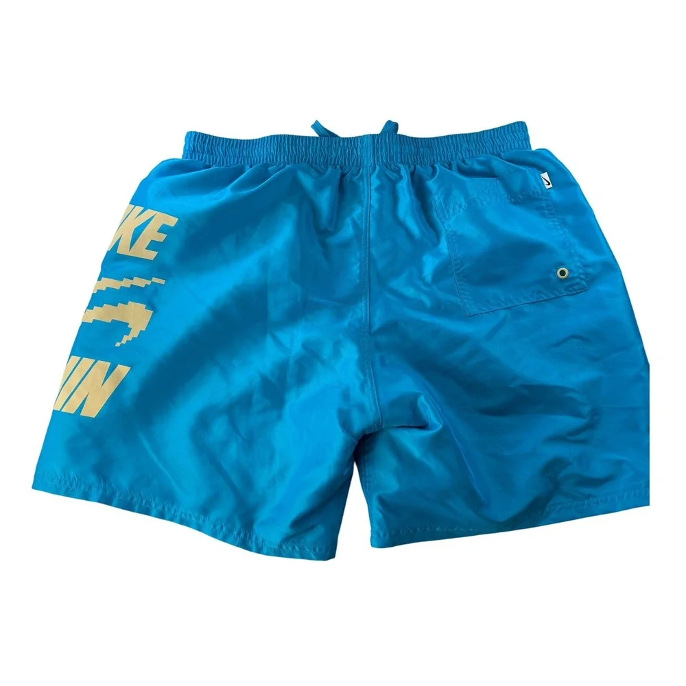 Nike Blue‎ Swim Shorts Athletic Mesh Lined Mens XLarge